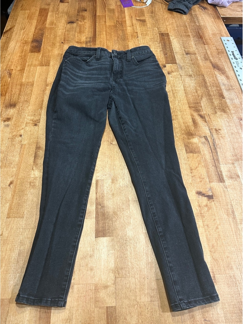 Time and Tru Women's High Rise Curvy Black Skinny Jeans Size 8